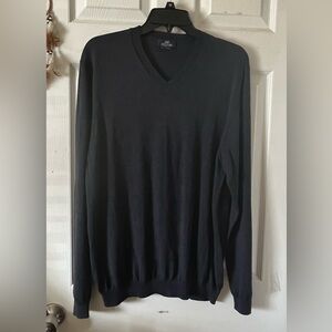 BROOKS BROTHER Fine Italian Merino Blue‎ Men’s Sweater Sz L